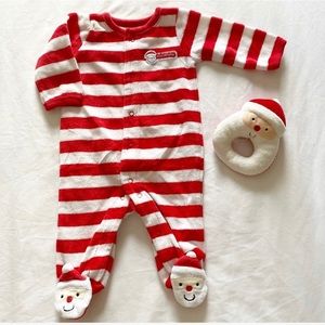Santa Baby Sleeper and Soft Rattle